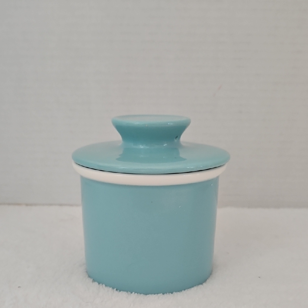 Sweese Tiffany Blue Turquoise White Butter Bell Crock